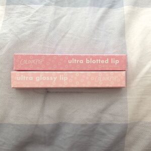 Colourpop Ulta Glossy Lip in My Forte/ Untra Blotted Lip in Vitamin Sea NIB